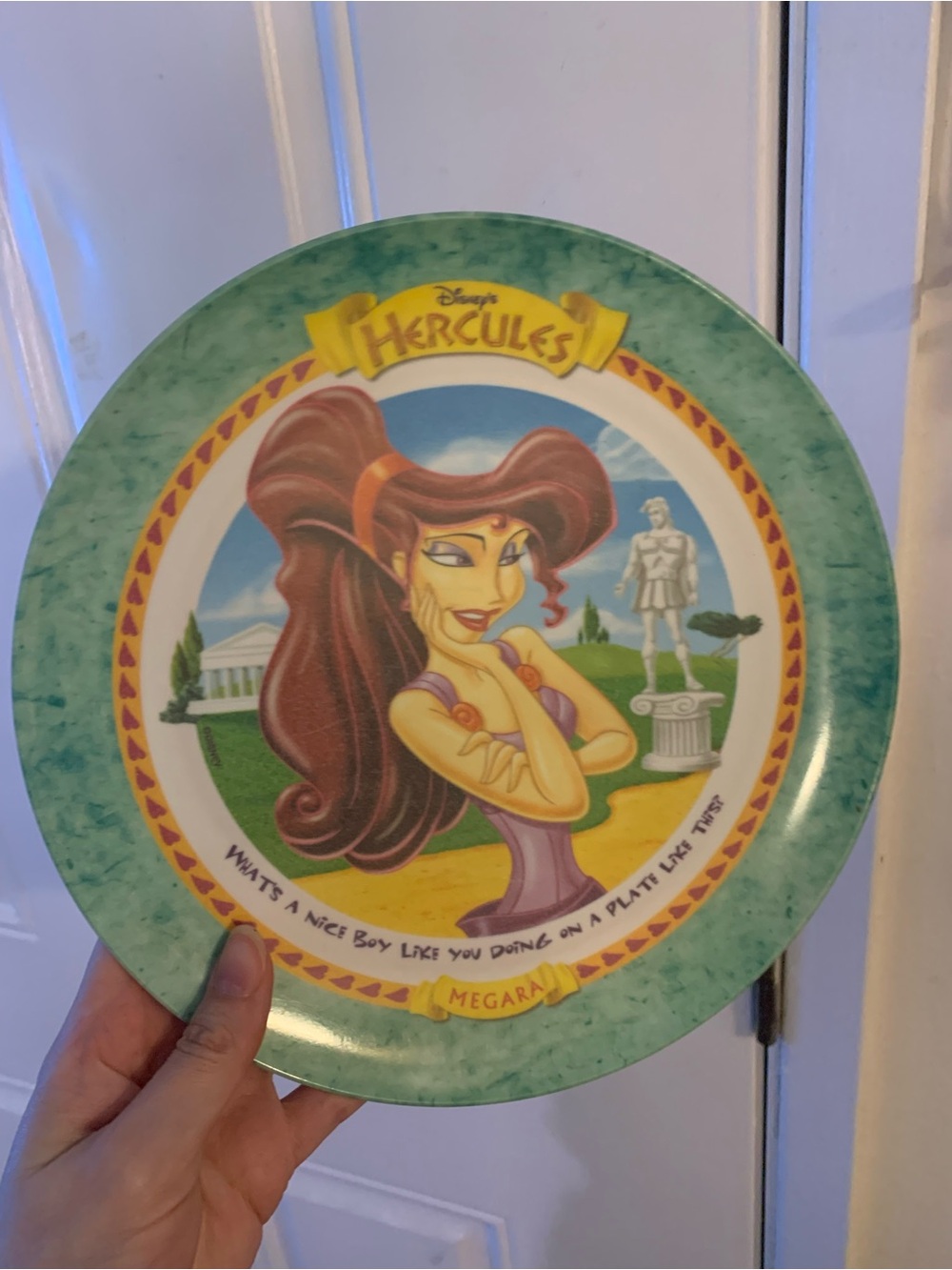 Disney Hercules Megara Plate 1997 Vintage Melamine McDonalds Promo